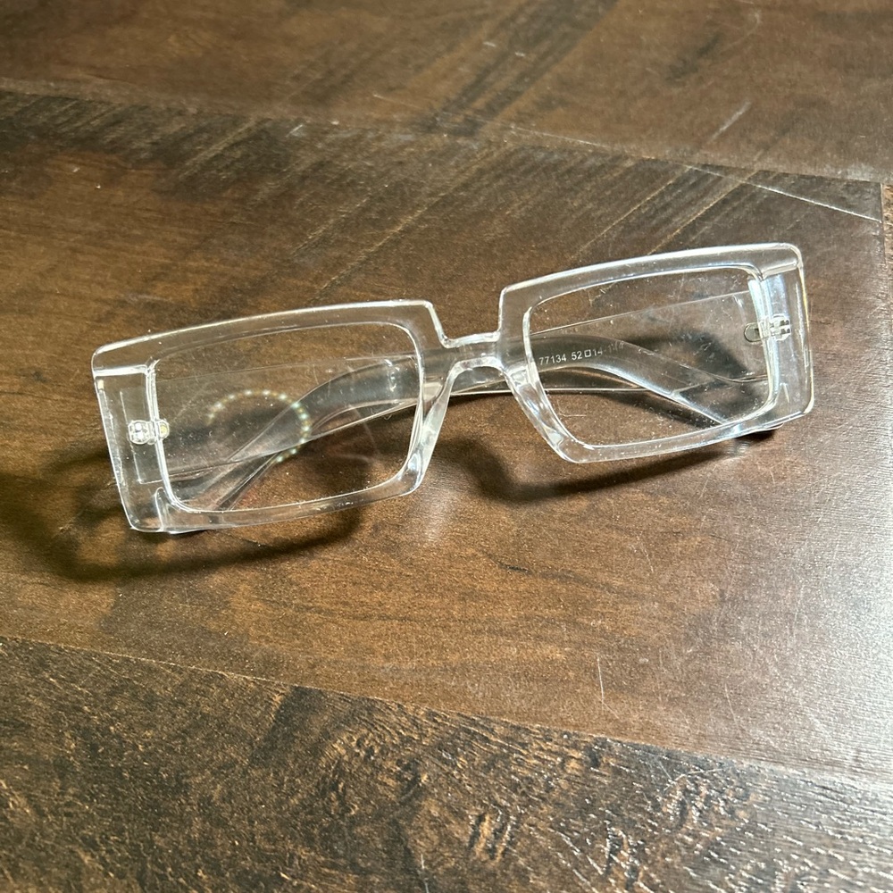Clear Rectangular Fashion Glasses